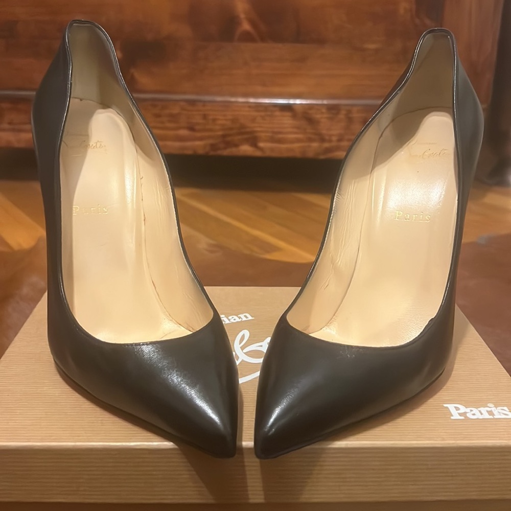 Christian Louboutin Black Leather Pumps